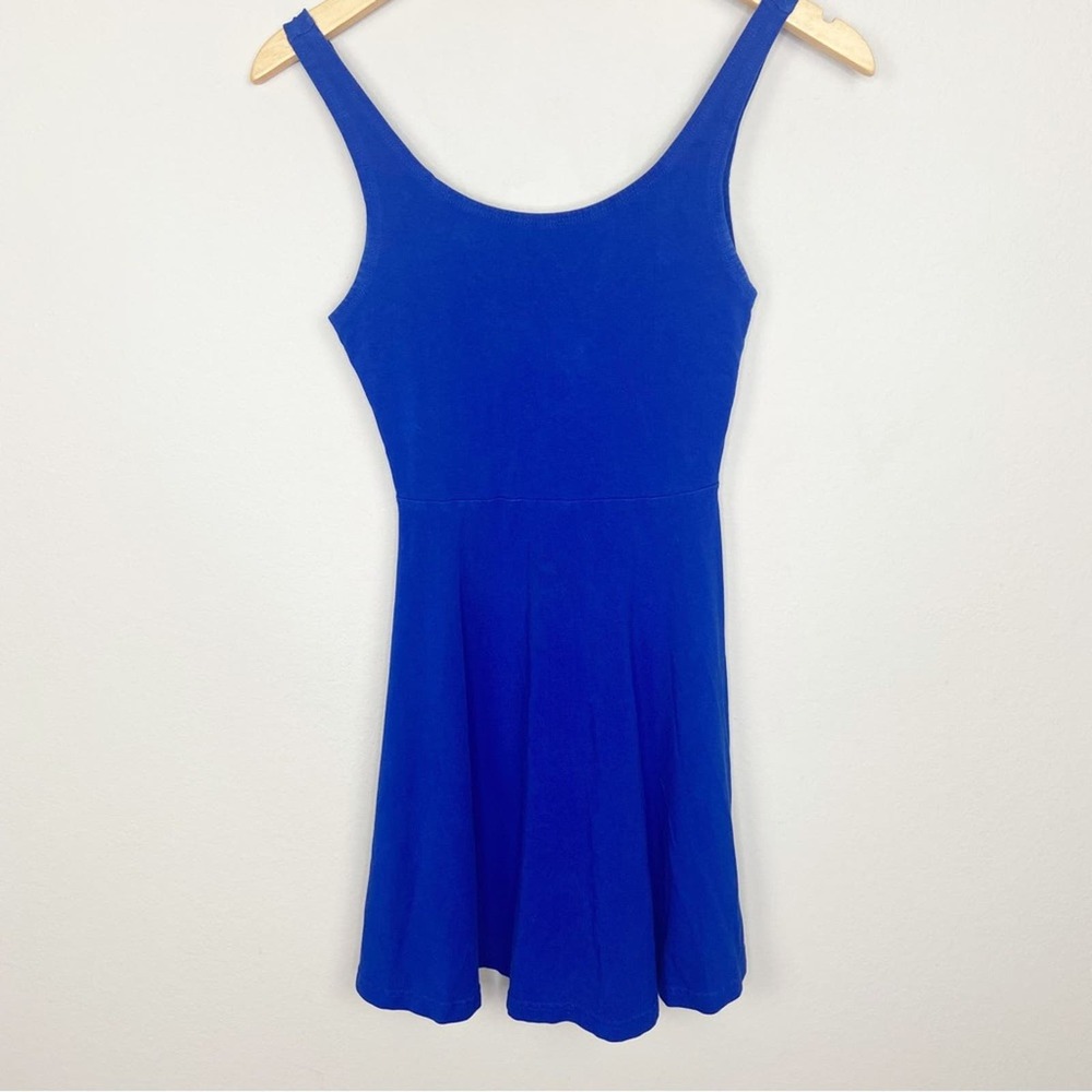EXPRESS Royal Blue Fit and Flare Sun Dress, XS